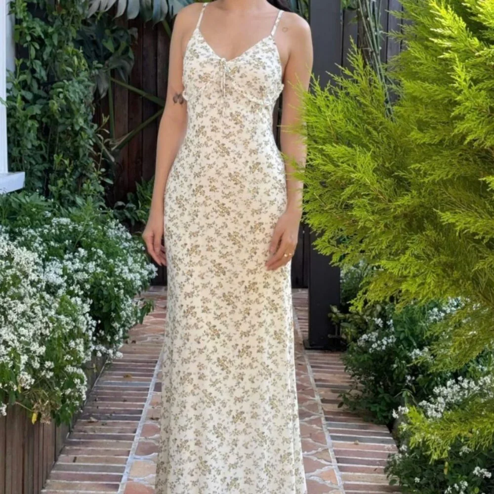 NWT Mesh Summer Floral Maxi Dress - Picture 3 of 5